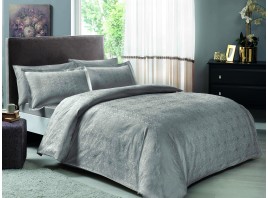 Постельное белье ТАС 2сп.  евро Сатин  жаккард Nodus антрацит