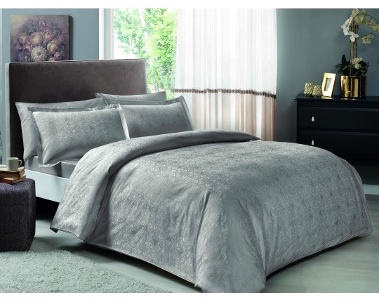 Постельное белье ТАС 2сп. евро жаккард-сатин Nodus антрацит