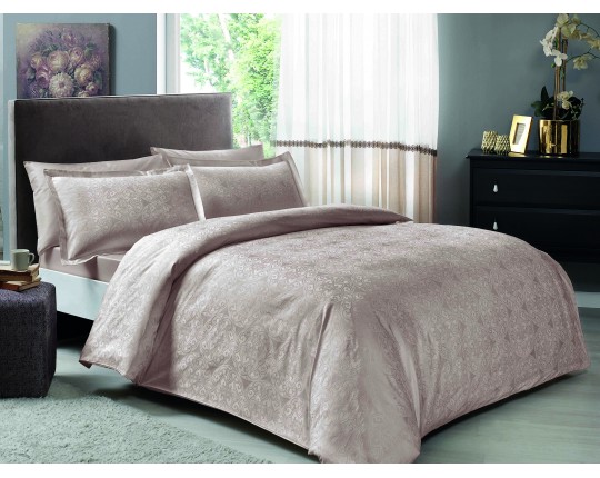 Постельное белье ТАС 2сп. евро жаккард-сатин Nodus светло-коричневый