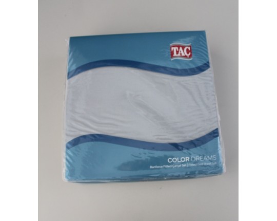 Простынь TAC ранфорс 180х200 см и 2 наволочки 50х70 см серый