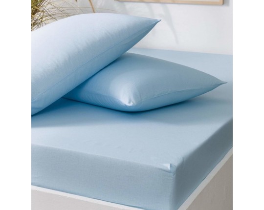 Простынь TAC CARSAF 180х200 см и 2 наволочки 50х70 см голубой